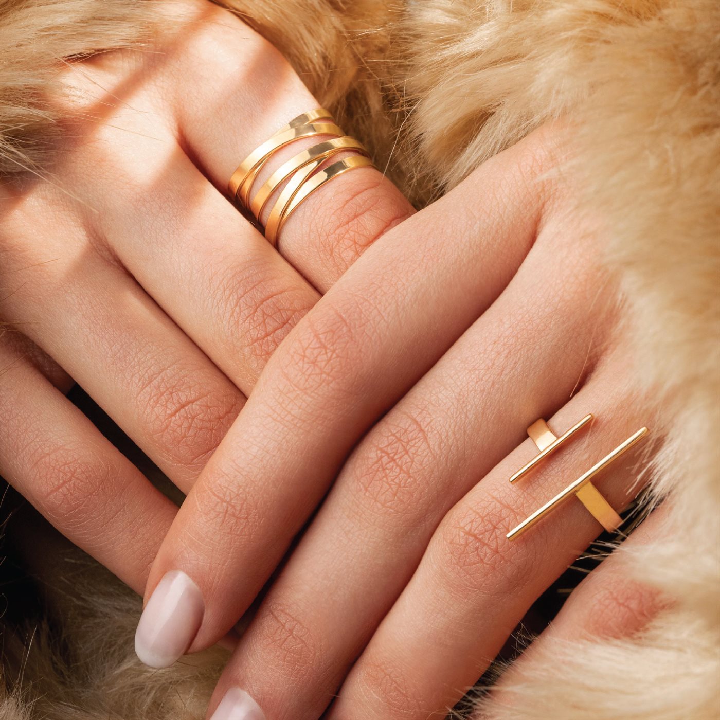 انگشتر ۲خط موازی