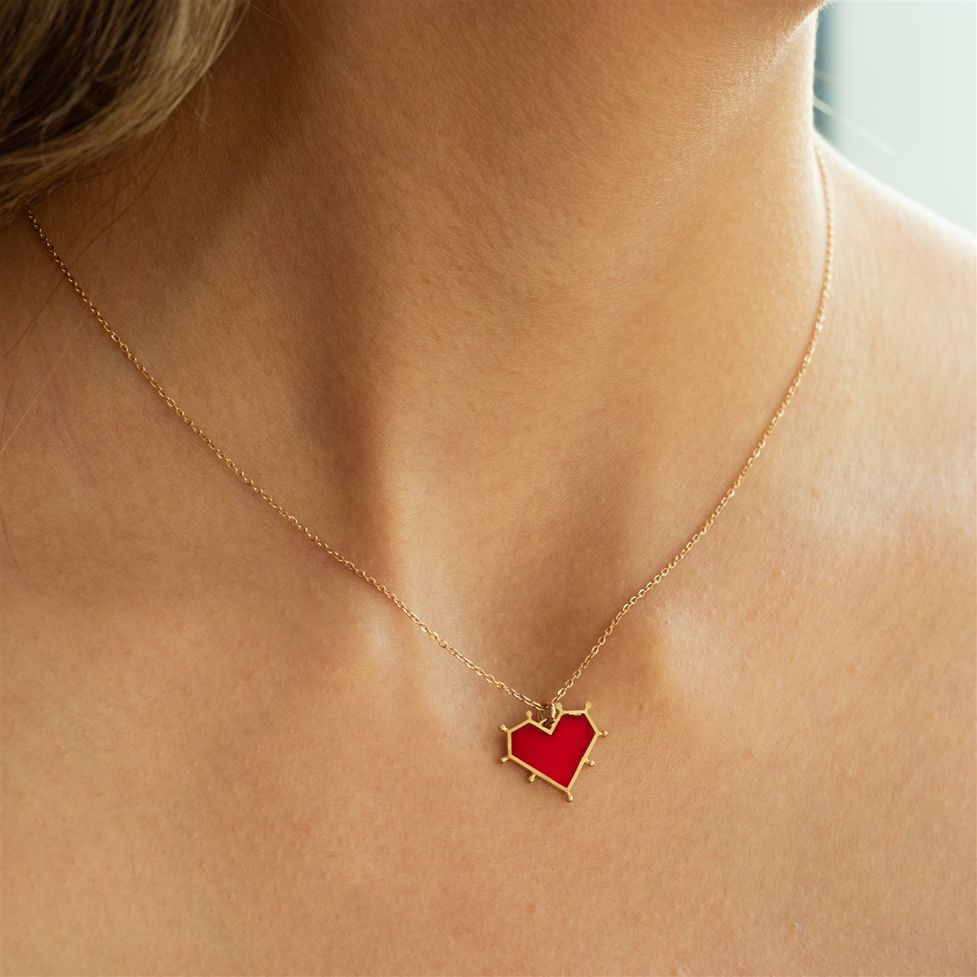 گردنبند قلب پرتو